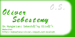 oliver sebesteny business card